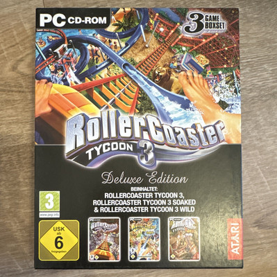 Atari RollerCoaster Tycoon 3 Deluxe Edition 3 Game Boxset PC CD-ROM USK 6
