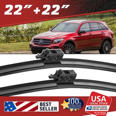 2x Front 22'' Windshield Wiper Blades for Mercedes-Benz C250 C300 C350e C400