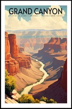 Grand Canyon Travel Poster Vintage National P...