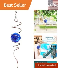Elegant 13" Kinetic Garden Sun Catcher with 2" Crystal Ball - Unique Gift Idea