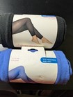 2 Pair Xhilaration Size Med/Tall Tights Low Rise Black/Footless Blue/Footed New — photo 1