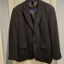 Claiborne Men's Suit Jacket 42S Black. Inside Pockets And Lined.
