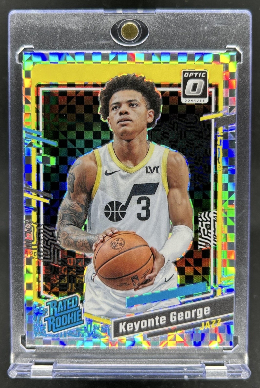 2023-24 Donruss Optic Keyonte George Checkerboard Prizm RC Rated Rookie #223
