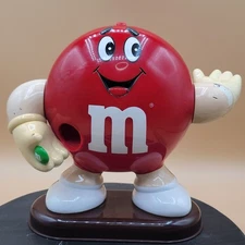 Vintage Mars Incorporated 1991 M&M Candy Dispenser Collectible Red