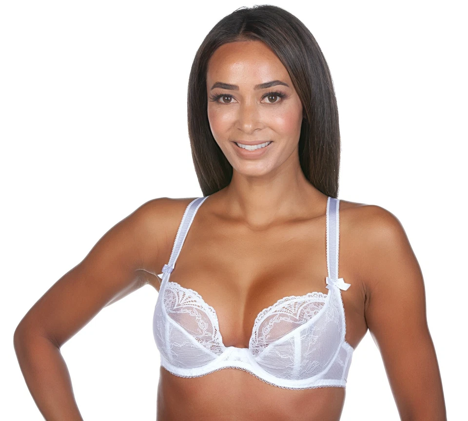 Alegro Innocent Lily Unlined Sheer Lace Underwire Bra 9005A Basic Colors - Image 2 of 4