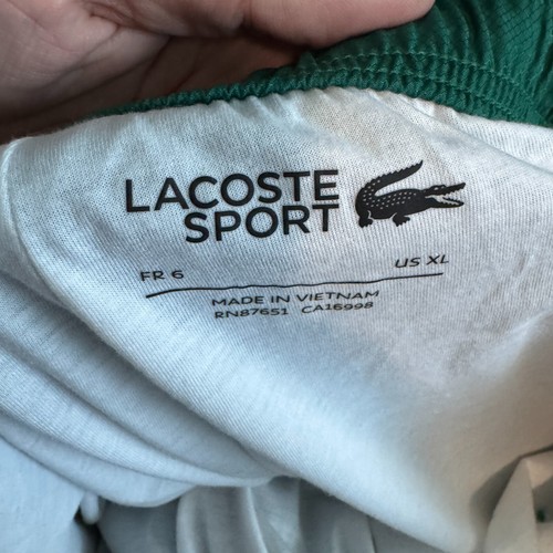 Lacoste Tracksuit Mens XL White Green Sport Hooded Tennis Sweatsuit Full Zip - Picture 10 of 22