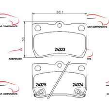 Discos y pastillas de freno traseros de 291 mm Juratek para Lexus - IS MK2 250 220d 2005-2013