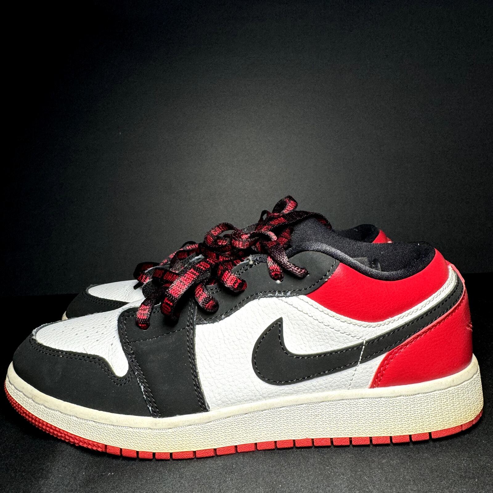 Nike Air Jordan 1 Low GS Black Toe Men's Shoes - Size 7 - 553560 116