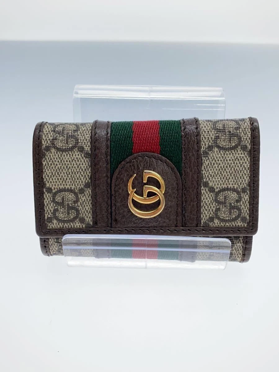 Étui à clés GUCCI GG Supreme PVC beige motif total homme occasion