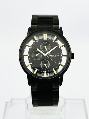 Kenneth Cole Men's KC9222 Multifunction Transparency Classic Black