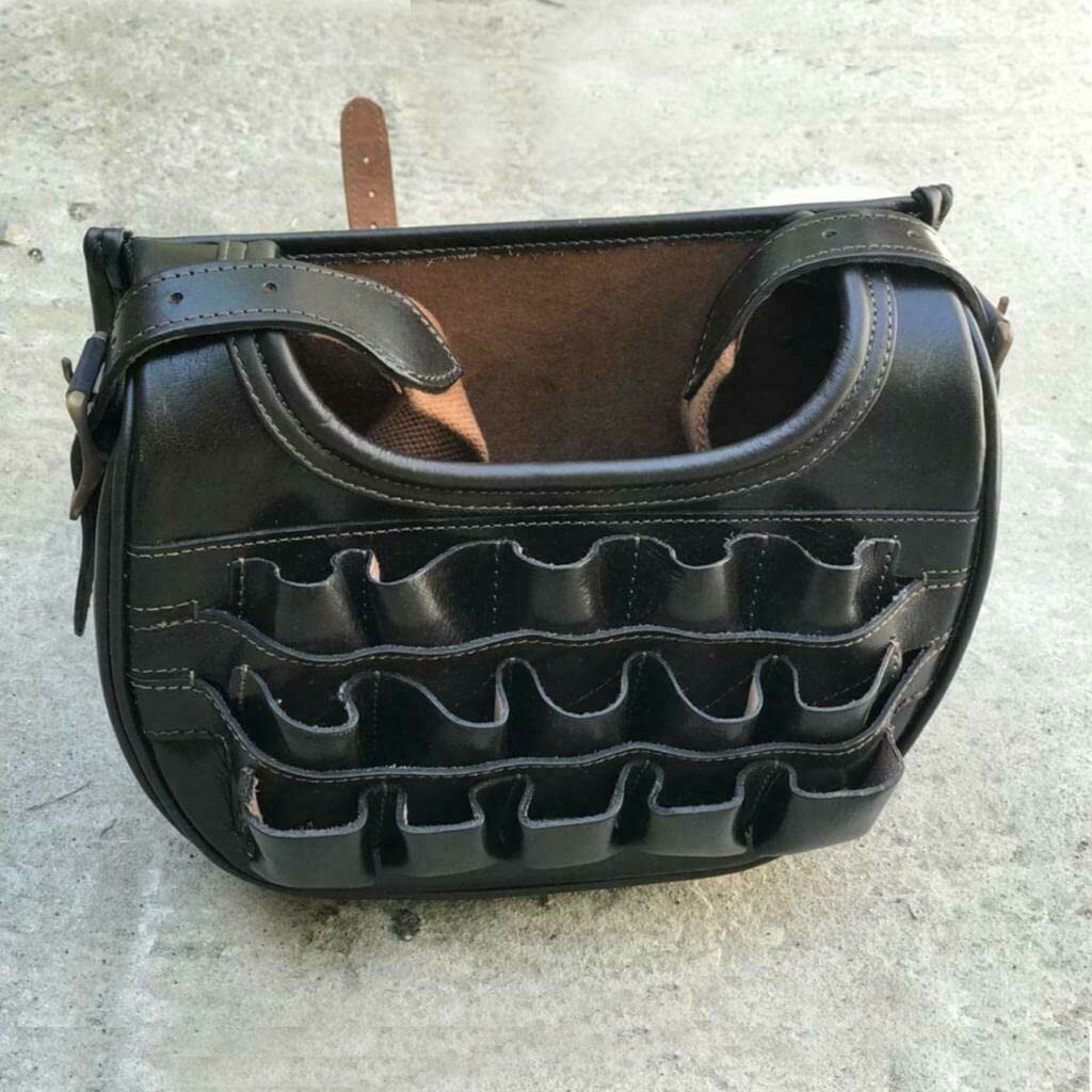 Real Leather Loaders Cartridge Bag Shooting Ammo Bag Shotgun Shell