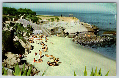 c1960s La Jolla San Diego California Beach Coast Scene Postcard