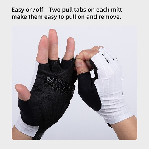 YKYWBIIKE PRO Cycling Gloves Half Finger Breathable Bike Gloves Black & White - Picture 12 of 17