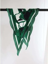 21"x51"Green Horse Art Print 70 Cashmere 30 Silk Thin Losange Scarf 53x130cm 2