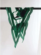 21"x51"Green Horse Art Print 70% Cashmere 30% Silk Thin Losange Scarf 53x130cm 2