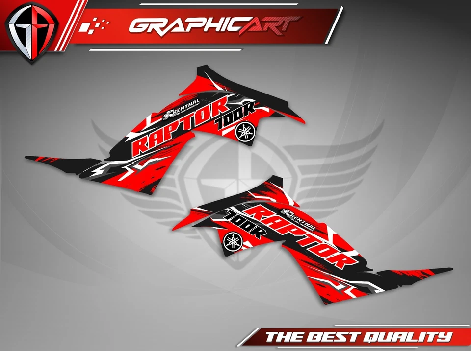 Yamaha Raptor 700 700R graphics kit 2013 2014 2017 to 2025 decals stickers atv - Image 2 of 4