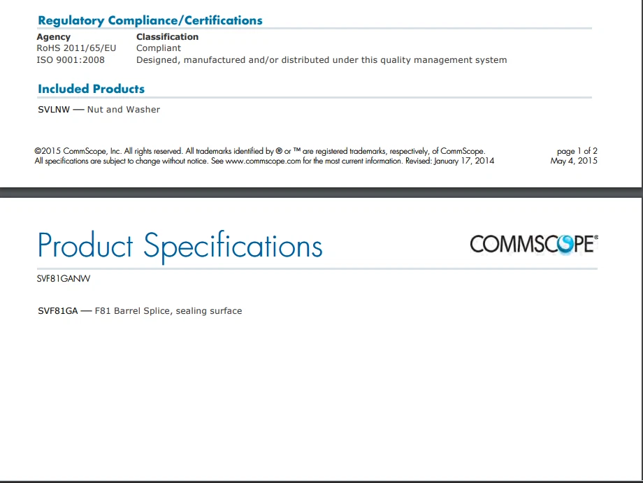 10-piece CommScope SVF81GANW 3GHz Coax Barrel Splice Connectors w/Nuts & Washers - Image 4 of 4