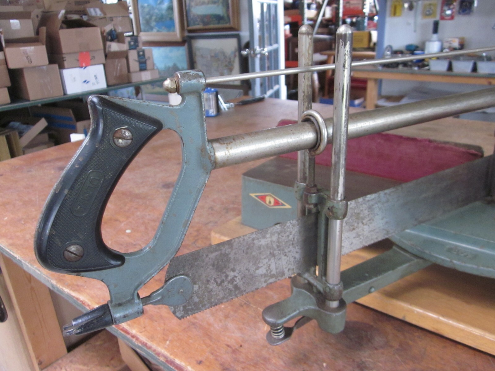 remarkable Ulmia Frankfurt Germanmade hand miter saw box, cast iron eBay