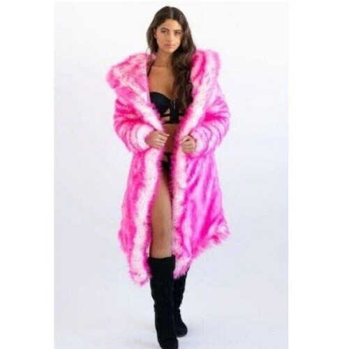 LED Carnival Party Costume Festival Costume Performance Faux Fur Cosplay Jacket - Picture 7 of 28