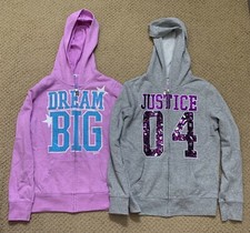 Girls Justice brand Full-Zip Hoodies size 10 - LOT OF 2