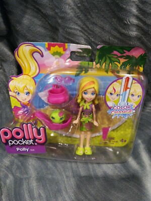 NEW Mattel Polly Pocket Blonde Doll Color Change Zip n Splash NIB
