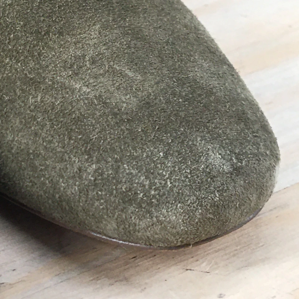 Madewell Botas Mujer 6.5 Chelsea Tacón Botín Verde Gamuza Cuero Informal Foto 4 de 4