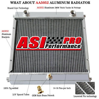 3 Row Aluminum Radiator fit Dragster Roadster Double Pass Heavy Duty