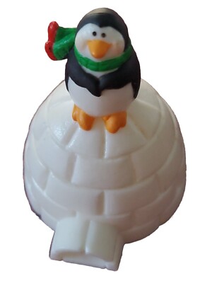    VTG Hallmark Merry Miniature Penguin on Igloo 1986 Trinket Container!BT102