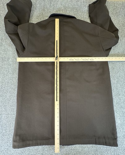 Ermenegildo Zegna Coat Mens XL 54 Brown Poly Outer Cashmere Lining Reversible - Picture 12 of 14