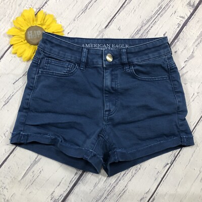AMERICAN EAGLE Hi-Rise Shortie Shorts Womens Sz Stretch