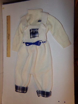 PASST ZU XAVIER ROBERTS WEICHE SKULPTUR BABY Puppenkleidung Strick Overall mit PULLOVER