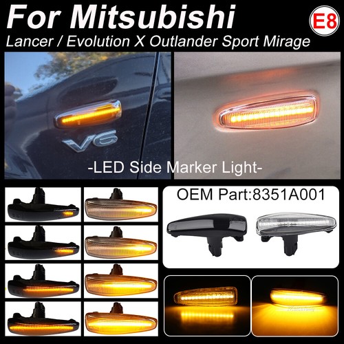 LED Dynamic Side Marker Light For Lancer Mirage Outlander Space Star L200 Triton - Picture 3 of 23