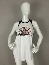 Junk Food Womens Graphic Logo Star Wars White Color Graphic T-shirt Size M