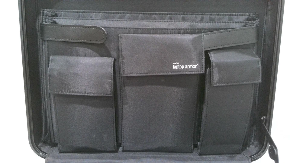 MATIAS PORTATIL ARMADURA, ALUMINIO NEGRO DELGADO 14-17" FUERTE LIGERO ESTUCHE PARA PORTÁTIL Foto 4 de 4