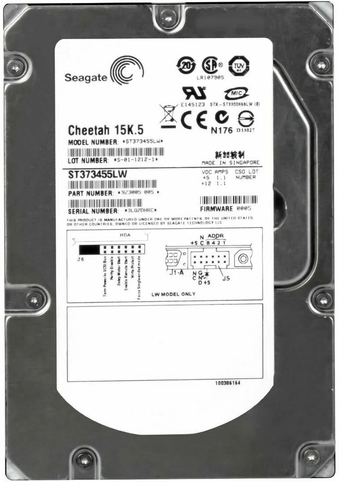 Hard Drive Seagate Cheetah ST373455LW 73GB 15000RPM 16MB SCSI 68-PIN 3.5" Inch - Image 2 of 3