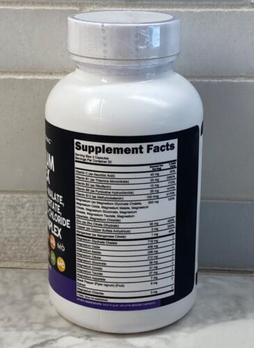 Clean Nutraceuticals Magnesium Complex with Glycinate +Vitamin B's 90 Caps 07/26 - Picture 2 of 4