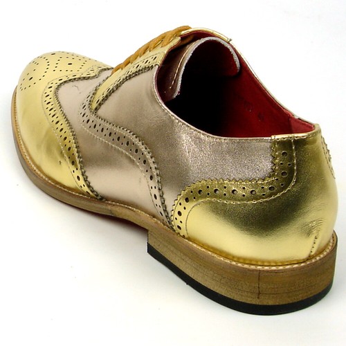 FI-7400 Gold Leather Wingtip Lace up Fiesso by Aurelio Garcia - 第 7/7 張圖片