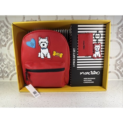 Marc Tetro 3 Pc Gift Set Mini Backpack Keychain Cardholder Purse Scottie Dog - Picture 1 of 10
