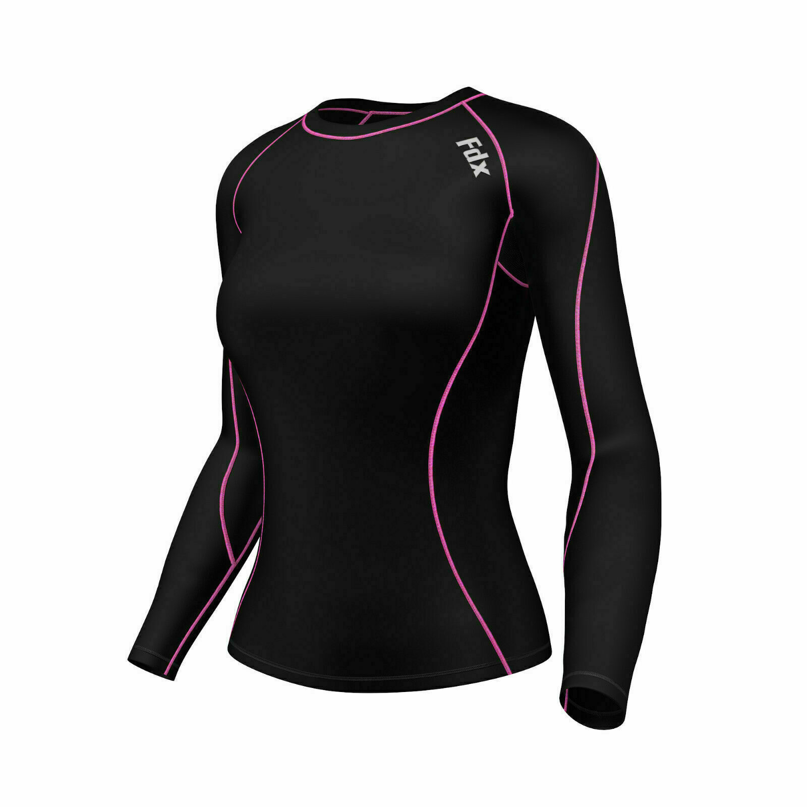 FDX Women's Compression Top Long Sleeve Base Layer Running Gym Training