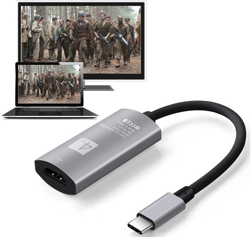 Cavo adattatore video TV HDMI tipo C a 4K per Samsung Galaxy S23 S10 S9 LG G5 PC - Foto 1 di 12