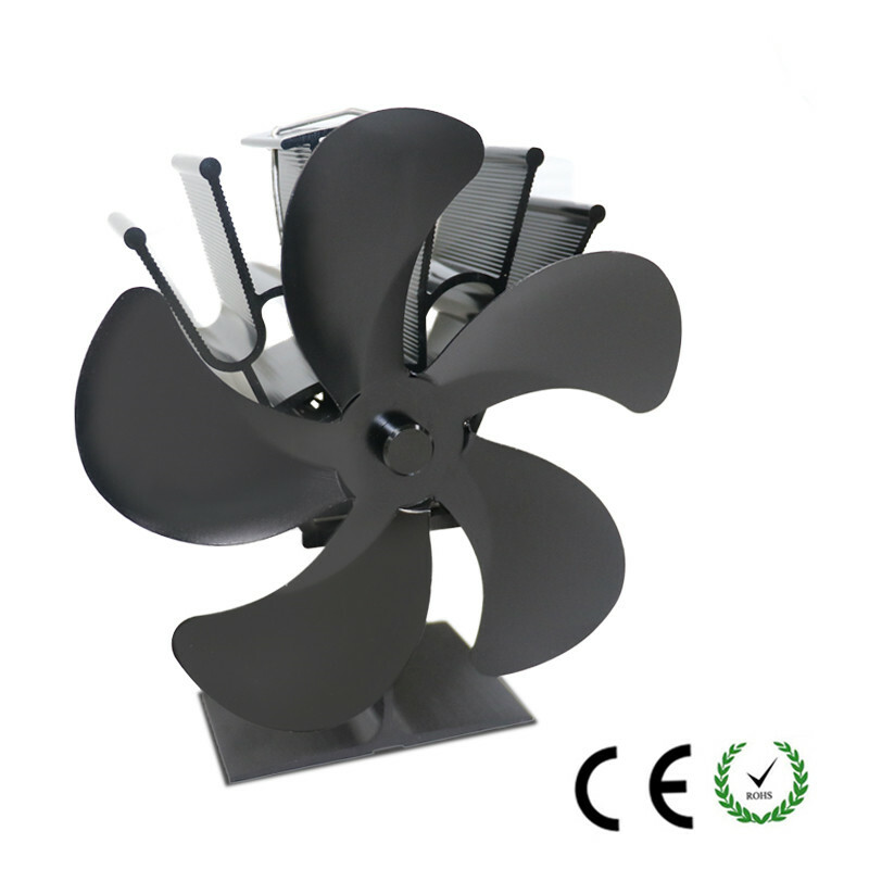 6 Blades Fireplace Stove Fan Heat Cocoon Self-Powered Wood Top Burner Eco  Heater | eBay