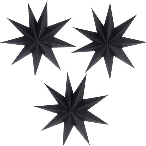 3Pcs 9 Pointed Paper Star Lanterns 12 Inch Hanging star price for 3pcs/set - Picture 2 of 7