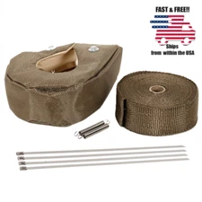 T3 Titanium Turbo Heat Shield Blanket Cover 2" 50FT Exhaust Header Wrap Tape US