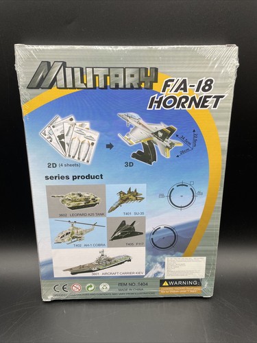 Joy Fortress 3D-Puzzle F/A-18 Hornet Militärflugzeug neu versiegelt Papierschaum - Bild 2 von 2