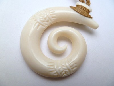 Hawaiian Style Carved Polynesian White Swirl Fish Hook Pendant Necklace | eBay Hawaiian Style Carved Polynesian White Swirl Fish Hook Pendant Necklace | eBay