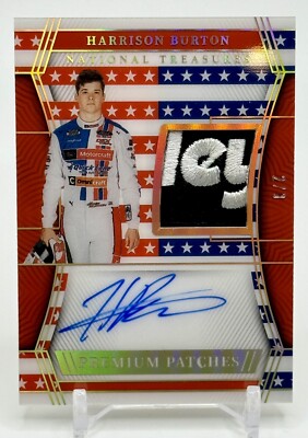 2023 National Treasures Racing Harrison Burton Premium Patches Autograph #/8