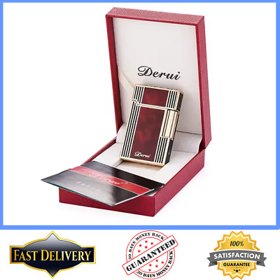 Luxury Derui Side Sliding Sound Inflatable Lighter, High-End Quality Metal Light