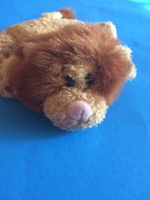 Animal Alley Lion Bean Bag Plush Mini 7" long Stuffed Animal GUC