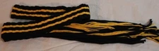 #40 Powder Horn inkle strap Black and Yellow 1.5" x 52"  stripe