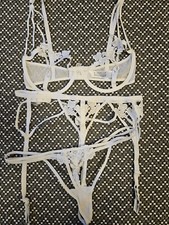 Bluebella White Lingerie Set Size 34DD Bra Size 14 Bottoms